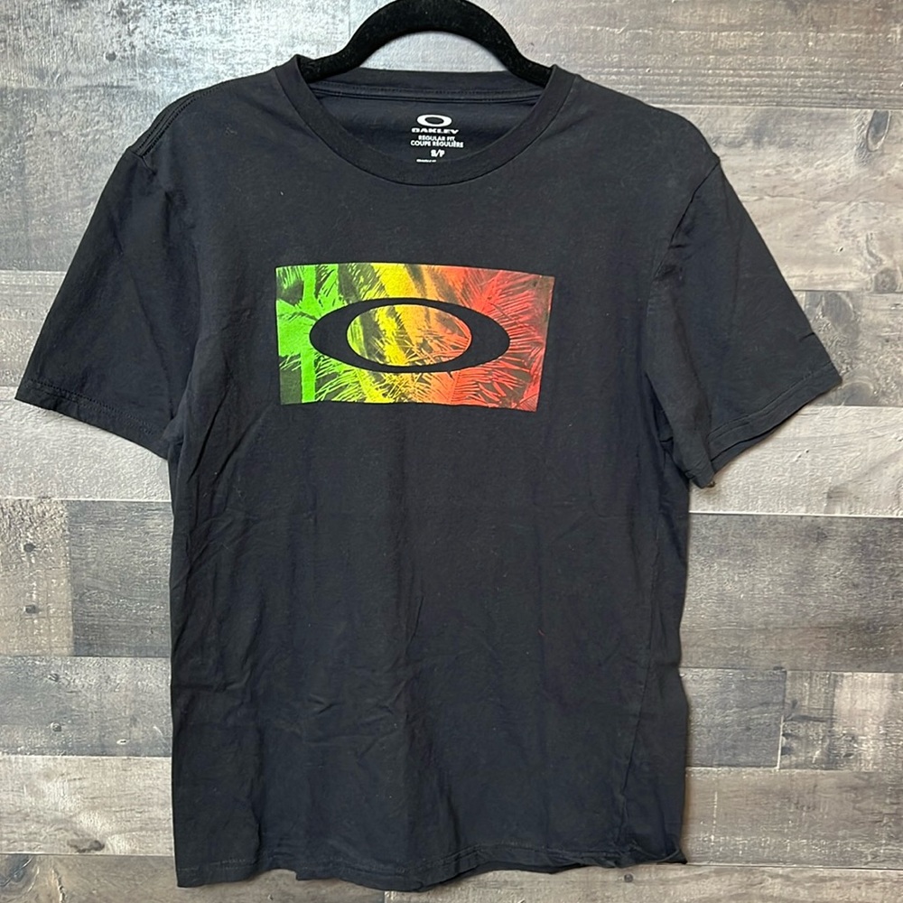 Black With Colorful Graphic Oakley Short Sleeve T-Shirt